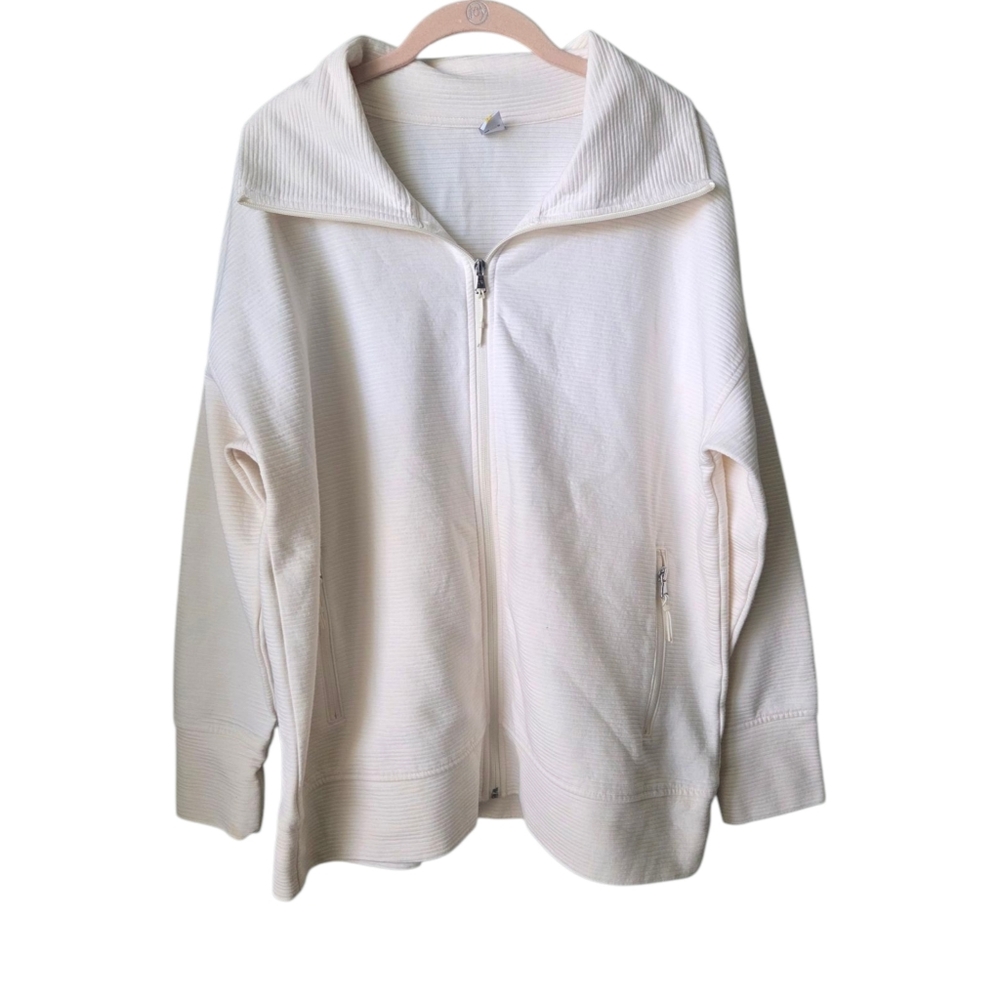 Old Navy Woman's Full-Zip White Jacket Large